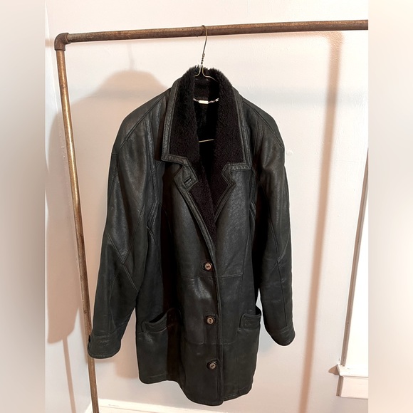 Women’s Christ Leather Shearling Soft Lambskin Coat - Picture 1 of 6